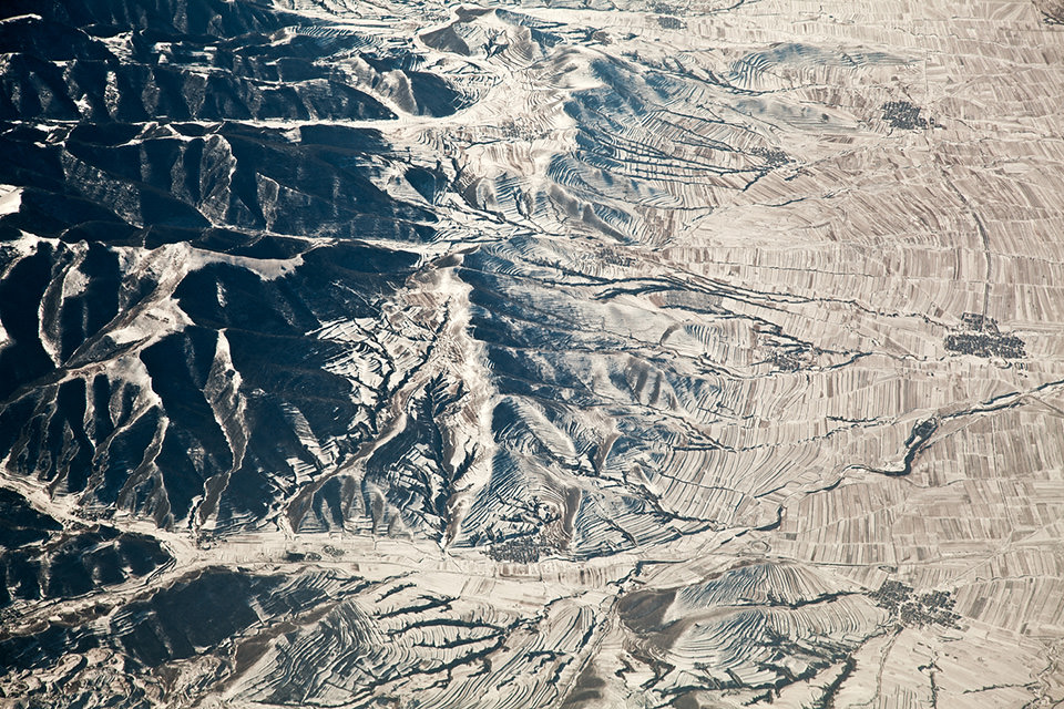 Wüste Gobi von oben