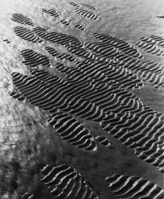 Eine geriffelte Fläche wird allmählich von einer feinbreiigen Sandschicht überzogen, 1933-1936 © Alfred Ehrhardt, bpk Alfred-Ehrhardt-Stiftung