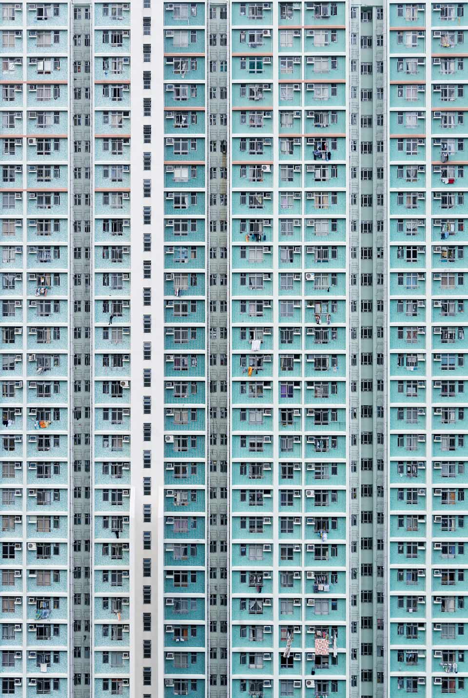 Eine abstrakte Ansicht eines Hochhauswohnblocks