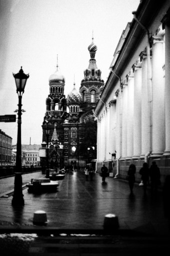 In Sankt Petersburg auf der Straße