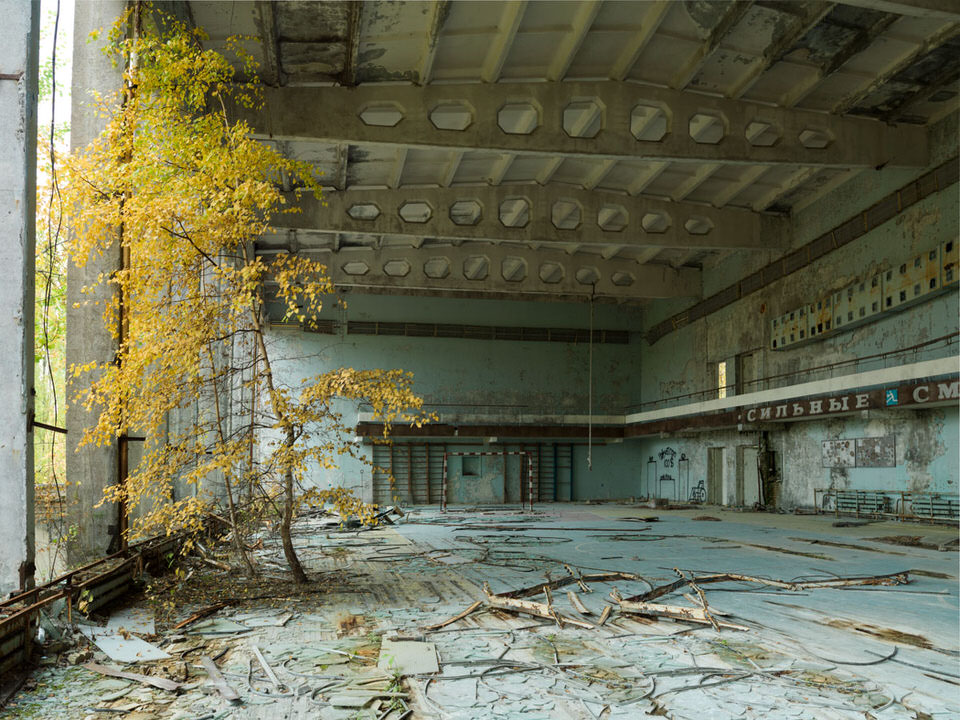 Eine verlassene Halle