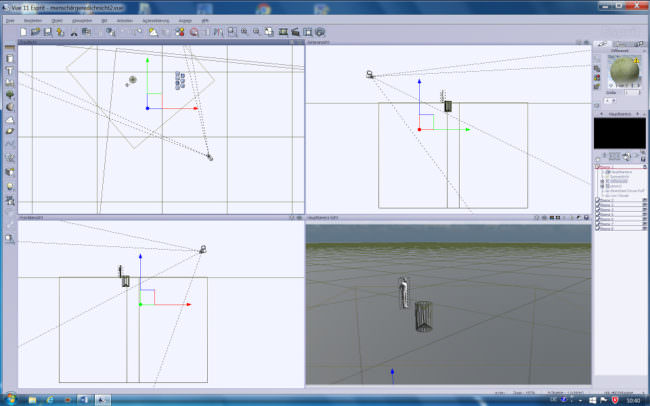 Screenshot eines 3D-Bearbeitungprogramms.