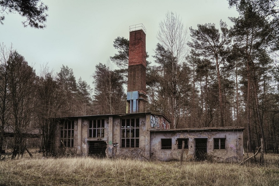 verfallenes Gebäude im Wald