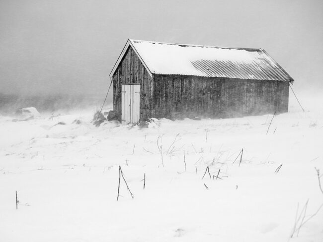 Hütte im Schnee