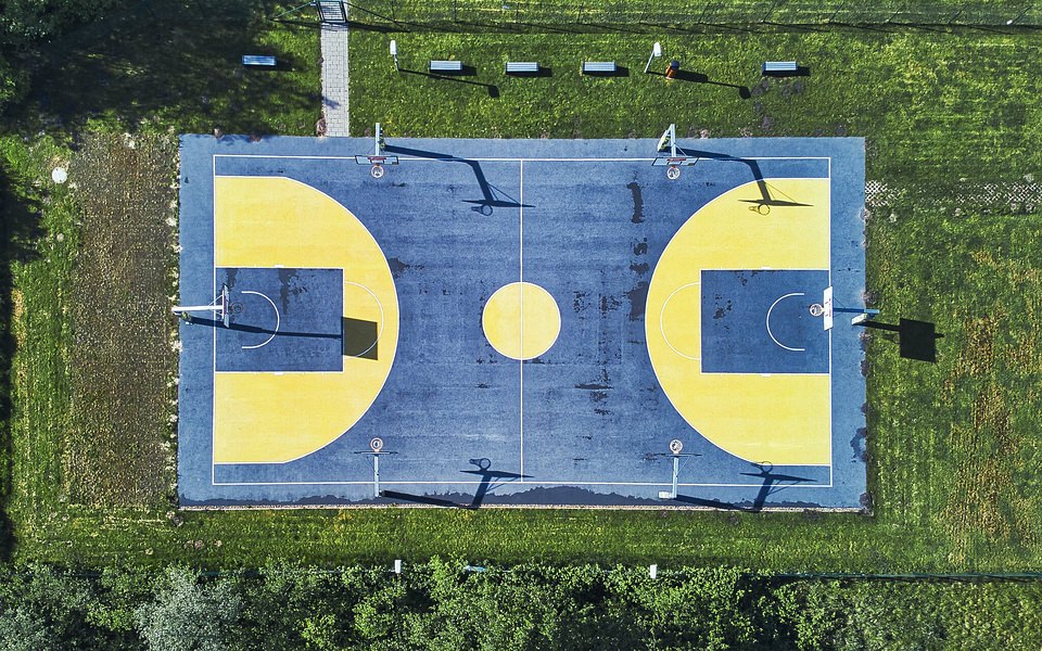 Basketballfeld von oben