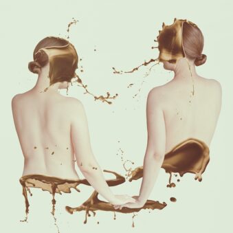 digitale Collage: zwei Körper