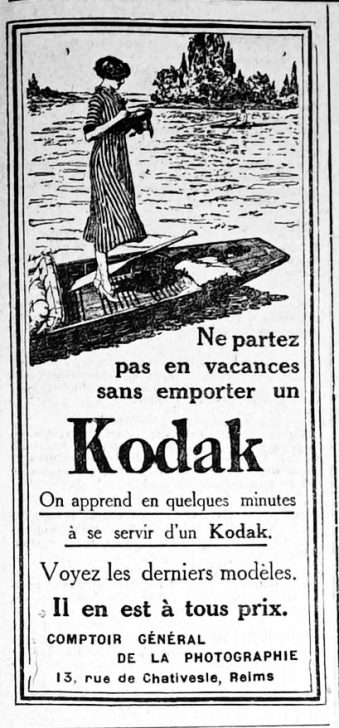Französische Werbeanzeige für Kodak