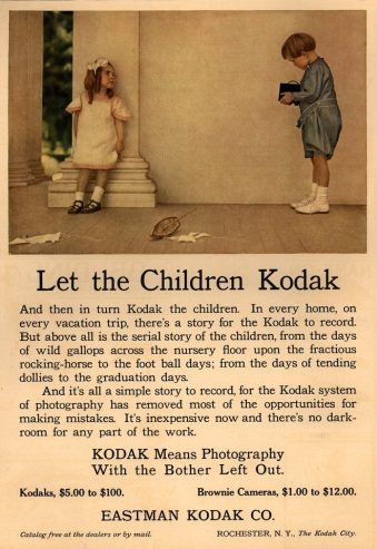 Werbeanzeige „Let the Children Kodak“